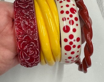 Vintage Bangle Bracelets Sold Separately Four Variety Fashion Accessories 1960-1980s Gift for Women Girl