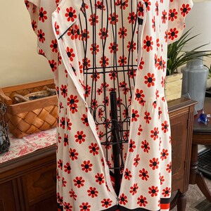 Boho Hippie Maxi Orange, White, Black Daisy's Striped Short sleeve Dress Fifth Avenue Robes Summer Loong Dress image 8