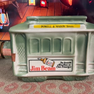 Vintage 1968 Jim Beam San Francisco Trolley Whiskey Decanter Created in Ky