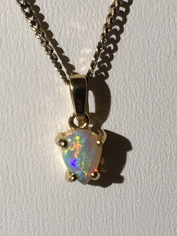 Ethiopian (Welo) Opal 18K Pendant and Gold Plated 