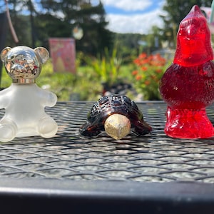 Vintage Avon Perfume Cologne Novelties Decanters Cardinal Bird of Paradise Full, Teddy Bear, Turtle Sold Separately