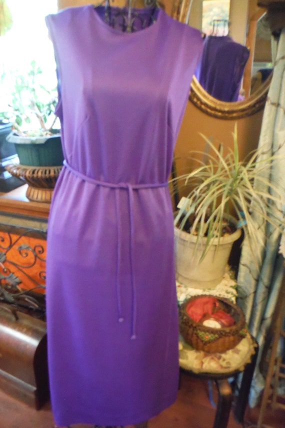 Vintage 1960's NPC Fashions Purple Two Piece Ruff… - image 5