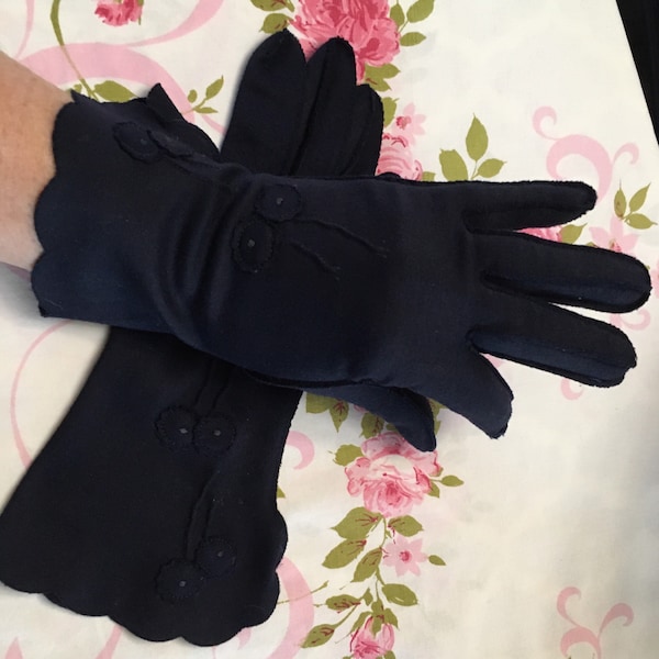 Black Dress Gloves Etsy