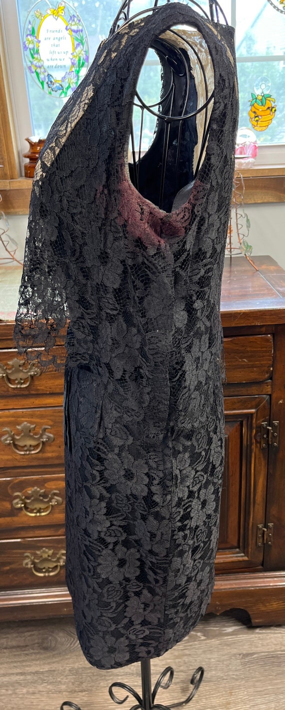 Vintage Black Cocktail Dress 1960/70’s. Formal, H… - image 8