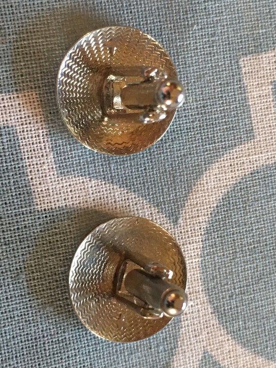 Vintage 1950/60 Silver Spring Back Cuff links Car… - image 6