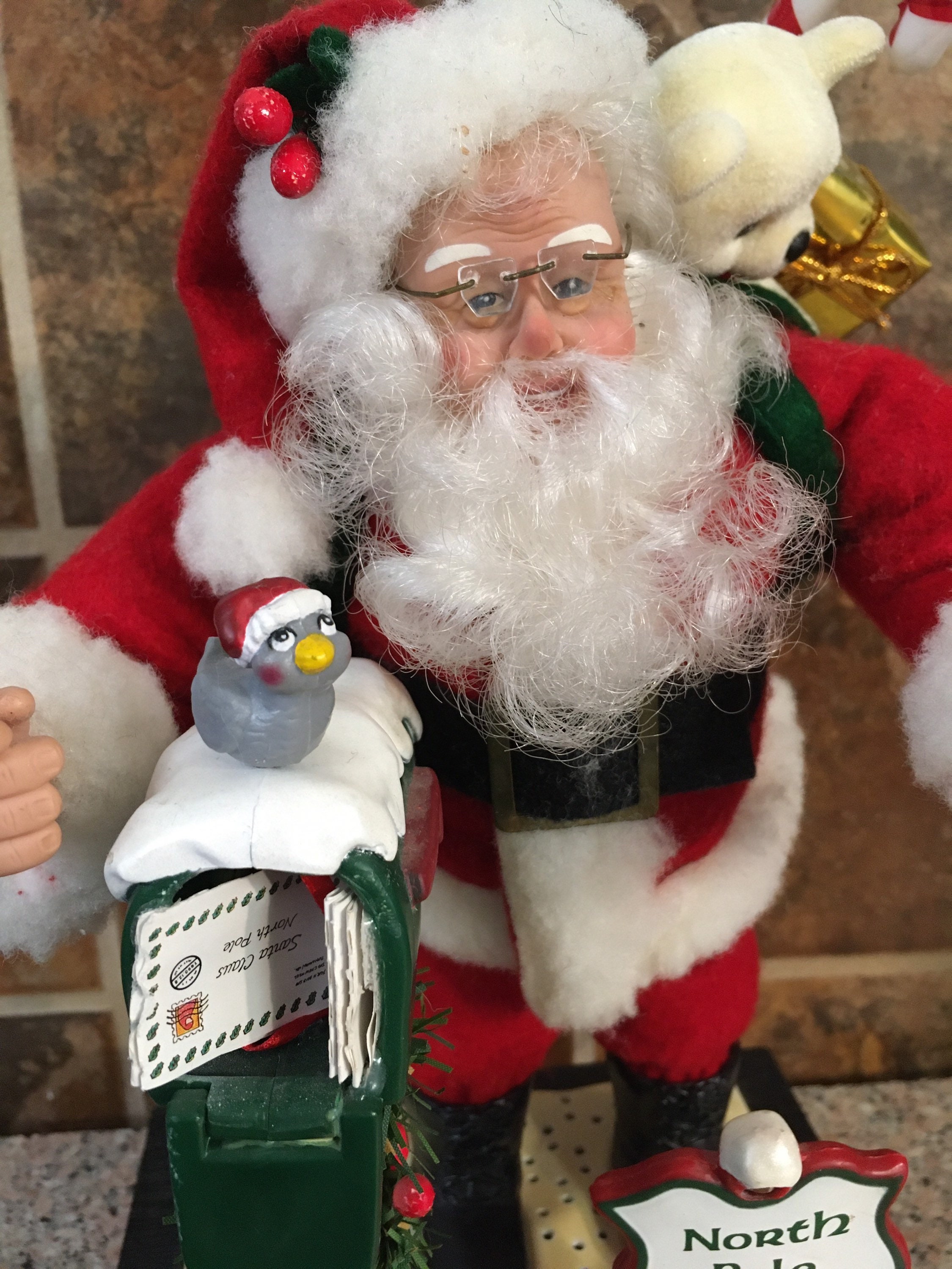 GAROZATION Grand Velours Santa Claus Avec Cordon De Serrage Pochette De