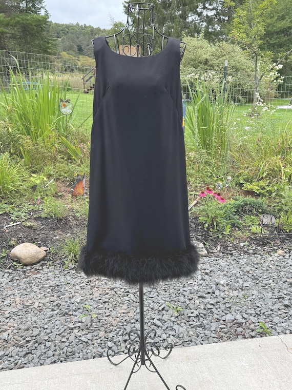 Vintage Black Dress Street Length Feather Cocktail Shift Dress Evening  Wedding Prom 1920/1960 - Etsy