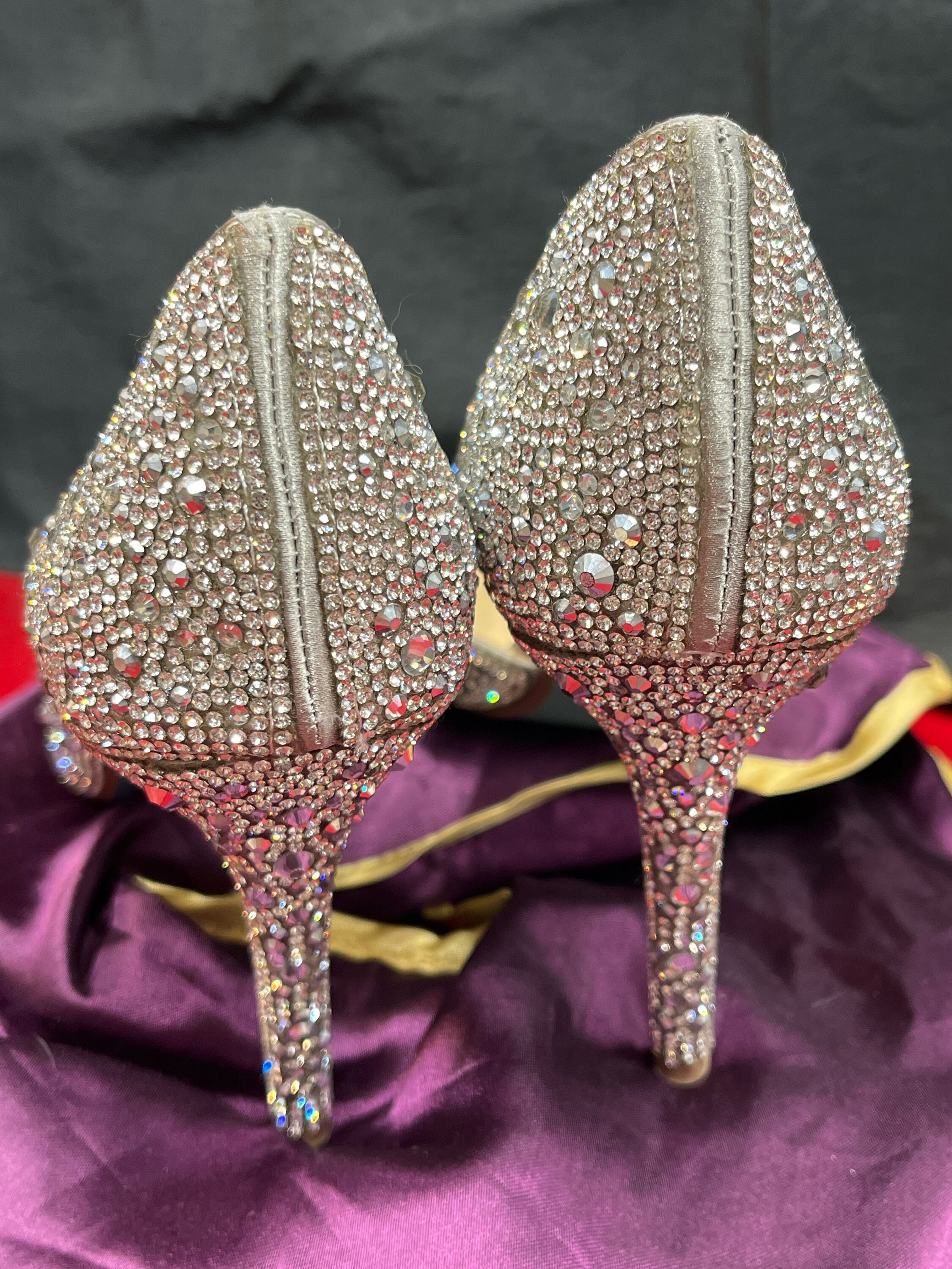 Betsey Johnson BLUE Crystal Rhinestone Stiletto Heels Etsy