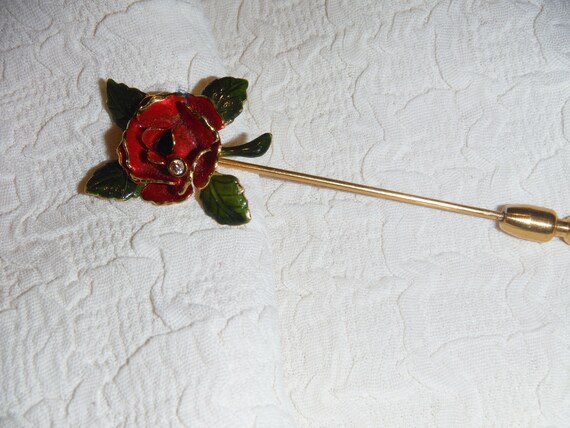 Franklin Mint "The Lovers Rose" Stick Pin - image 7