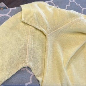 Vintage Yellow Pullover Sweater DuPont Orlon Acrylic 1950s sweater image 9