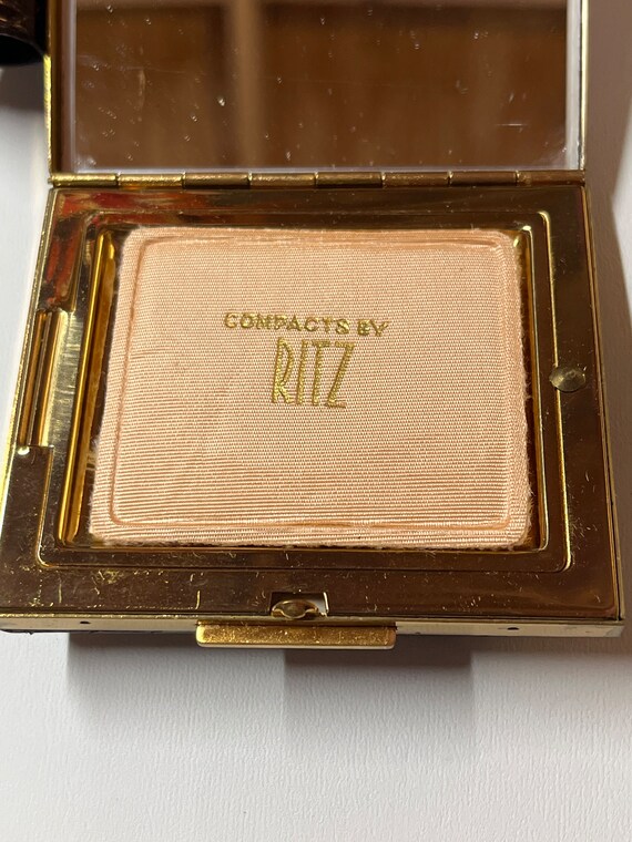 Vintage Ritz Compact and Refillable Lipstick Tube - image 6