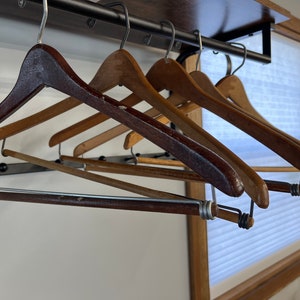 Vintage Wooden Clothes Hangers Set of 5 Shower Gift Housewarming