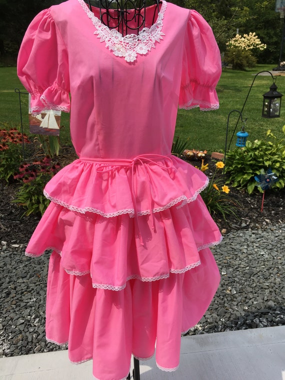 Vintage Partners Please Pink & White Dance Dress,