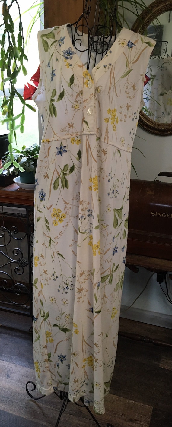 Bizzit Dress Sleeveless Long Floral Medium Coverup Nightgown - Etsy