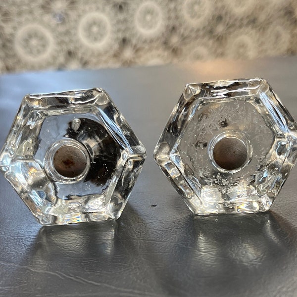 1-3/4 Glass Cabinet Drawer Knob Extra Large Antique Empire Clear