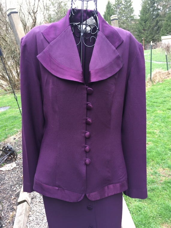 Vintage Studio One Purple Formal Skirt & Jacket, … - image 1