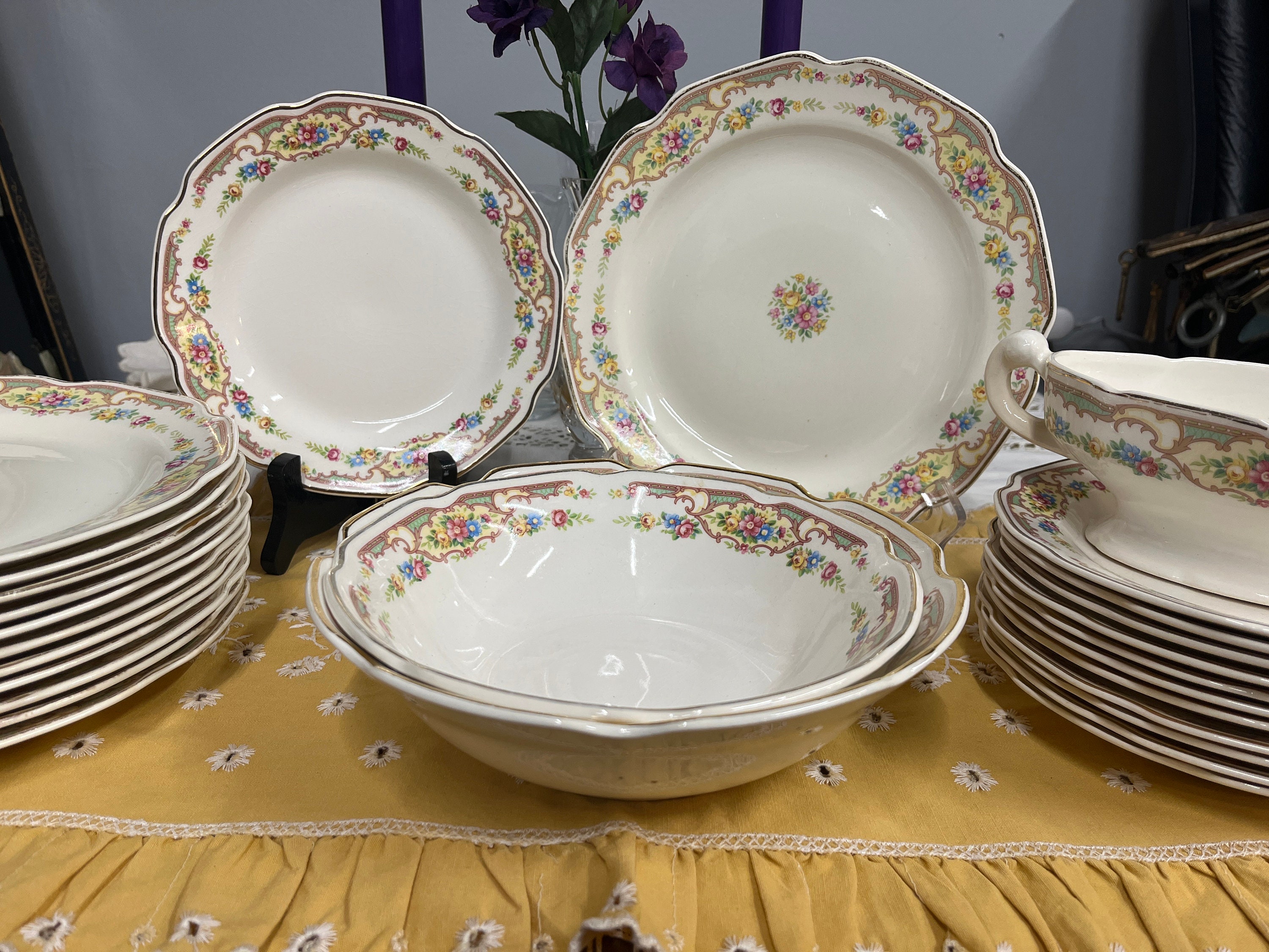 Vintage Mount Clemens “Mildred” Dinnerware Cottage Farmhouse Dining Tableware Pieces Sold Separately Summer Garden Table