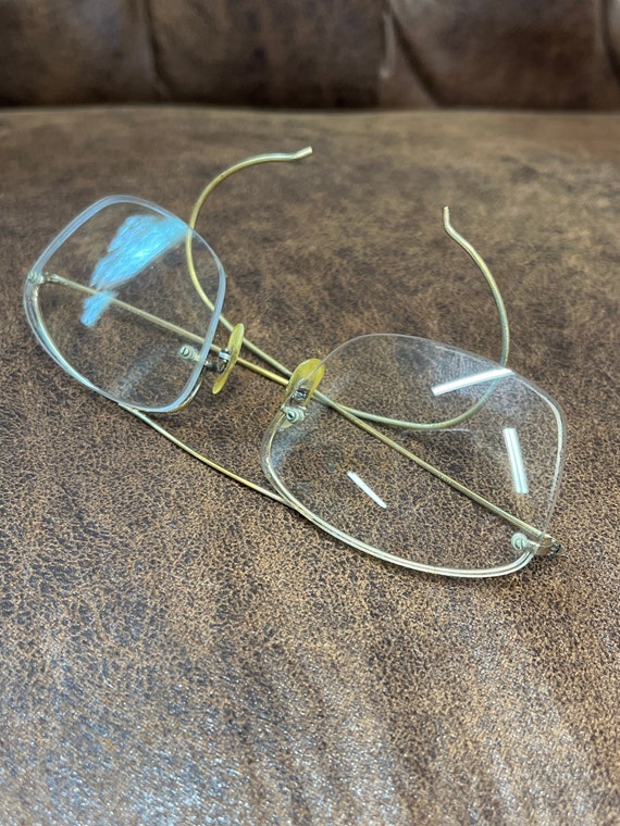 Vintage Original Eyeglasses 1920-1940 SC USA Semi Rimless  display picture 3