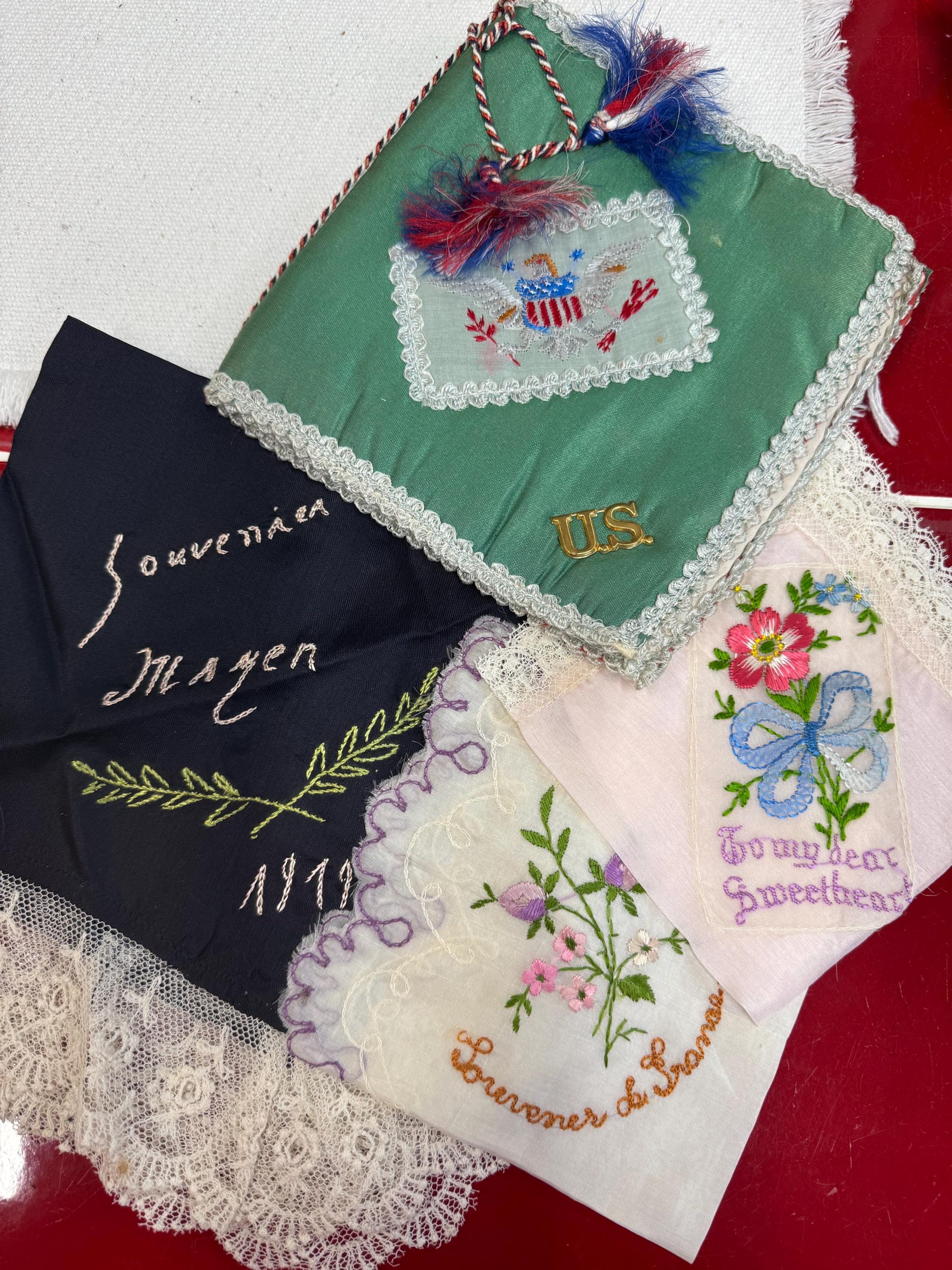 小物 1900s Hand Embroidery Handkerchief Vintage Embroidered Handkerchiefs - Etsy