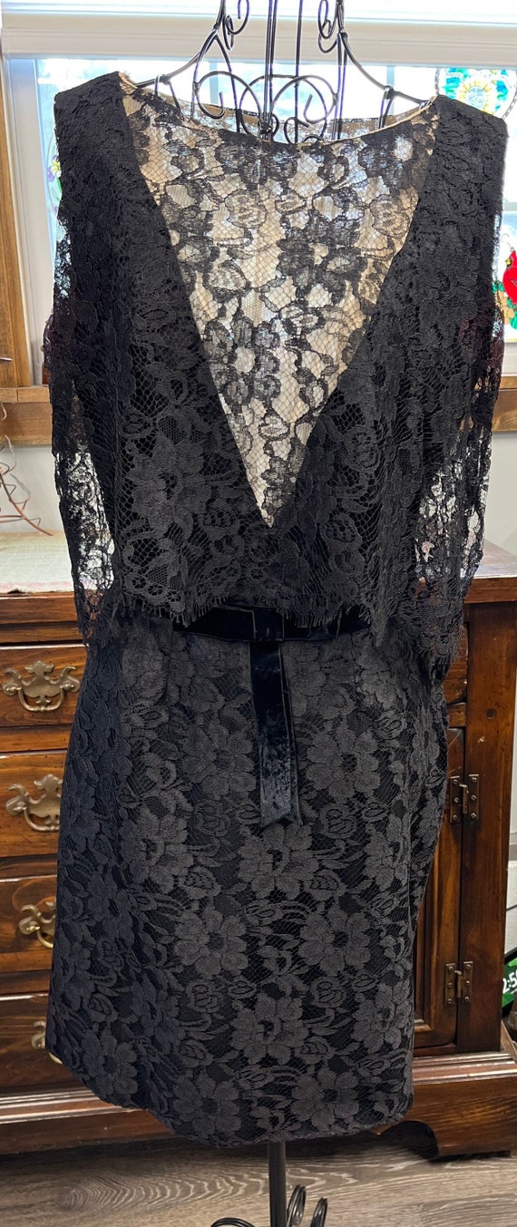 Vintage Black Cocktail Dress 1960/70’s. Formal, H… - image 1