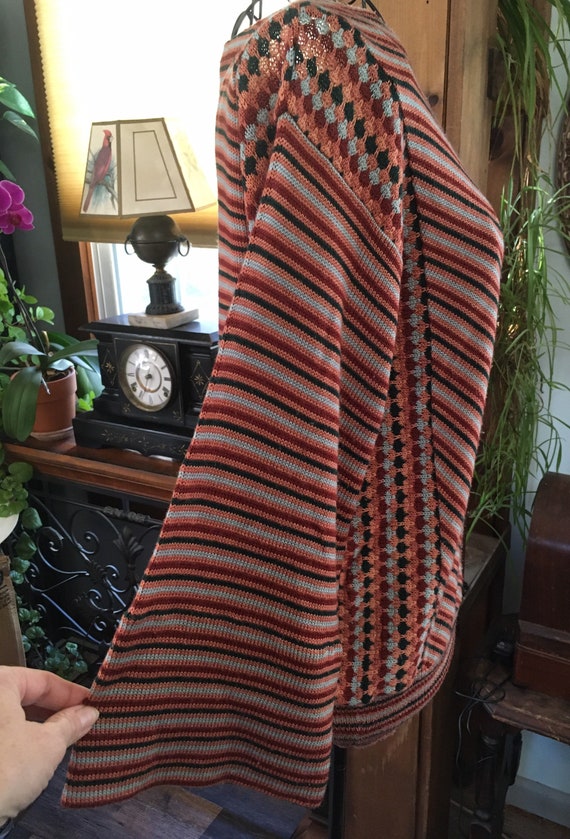 Vintage Eccobay 70/80s Striped Pullover Sweater S… - image 3