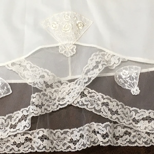 Vintage White Nylon Half Waist to Knee Slip,  Lingerie,28&quot; Long