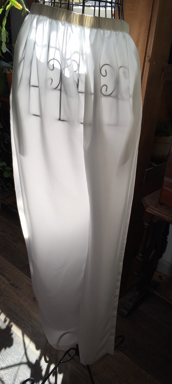 Vintage Silver Threads White Slacks, Small Size, … - image 7