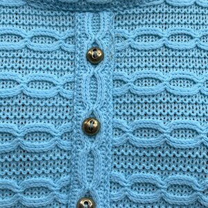 Vintage 1950's Light Blue Knit Shift Dress Leslie fay Originals image 6