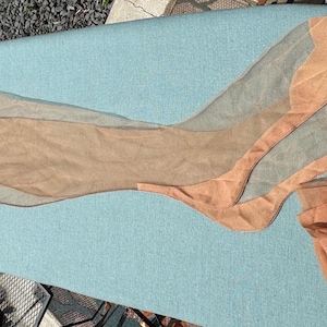 Vintage 1930’s  Nylon French Heel Seamed Hosiery Thigh High Stockings Rockabilly Pin Up Glam