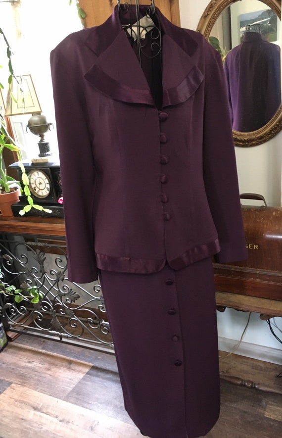 Vintage Studio One Purple Formal Skirt & Jacket, … - image 8