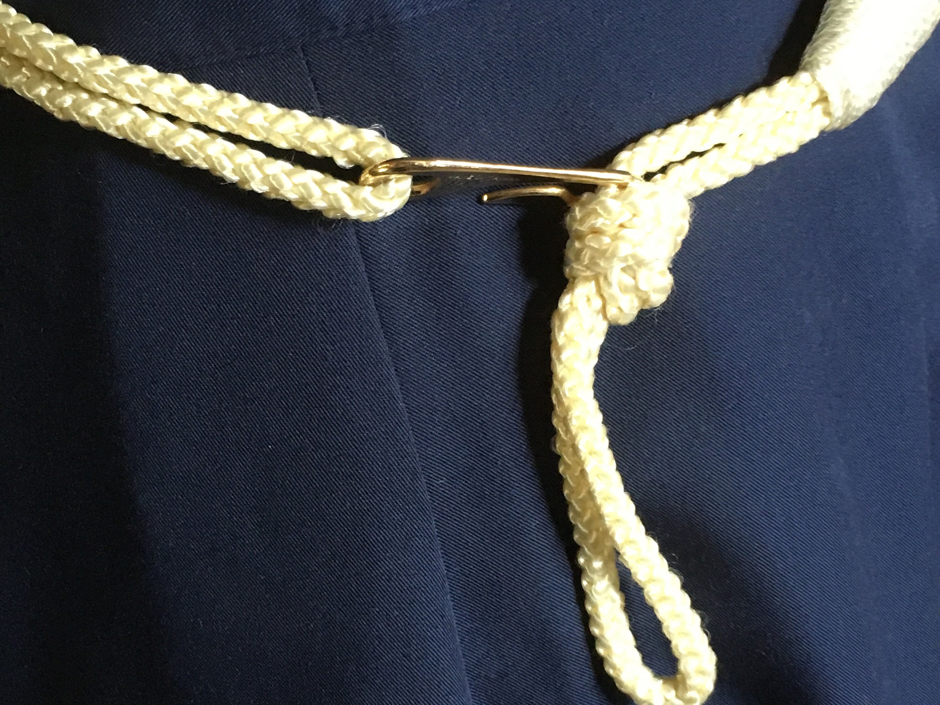 Vintage Ivory/cream Braided Belt With Pearl & Beads  display picture 1