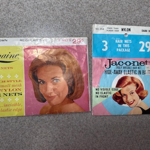 Vintage 1940/50 Hair Nets Lorraine Mirage or Jaconet Dark Brown or Neutral You Chose Bun Holder Wedding Hair Restaurant Nurse Healthcare
