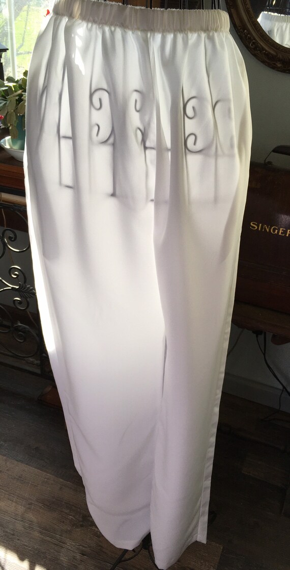Vintage Silver Threads White Slacks, Small Size, … - image 6