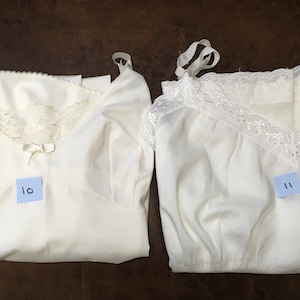 Vintage White Dress Slips, 36 Two Separate Slips, Lingerie, 1940&#39;s, Sold Separate