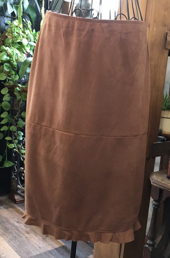 Vintage Kathy Ireland Brown Skirt, Street Length