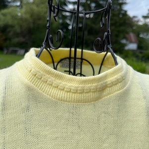 Vintage Yellow Pullover Sweater DuPont Orlon Acrylic 1950s sweater image 2