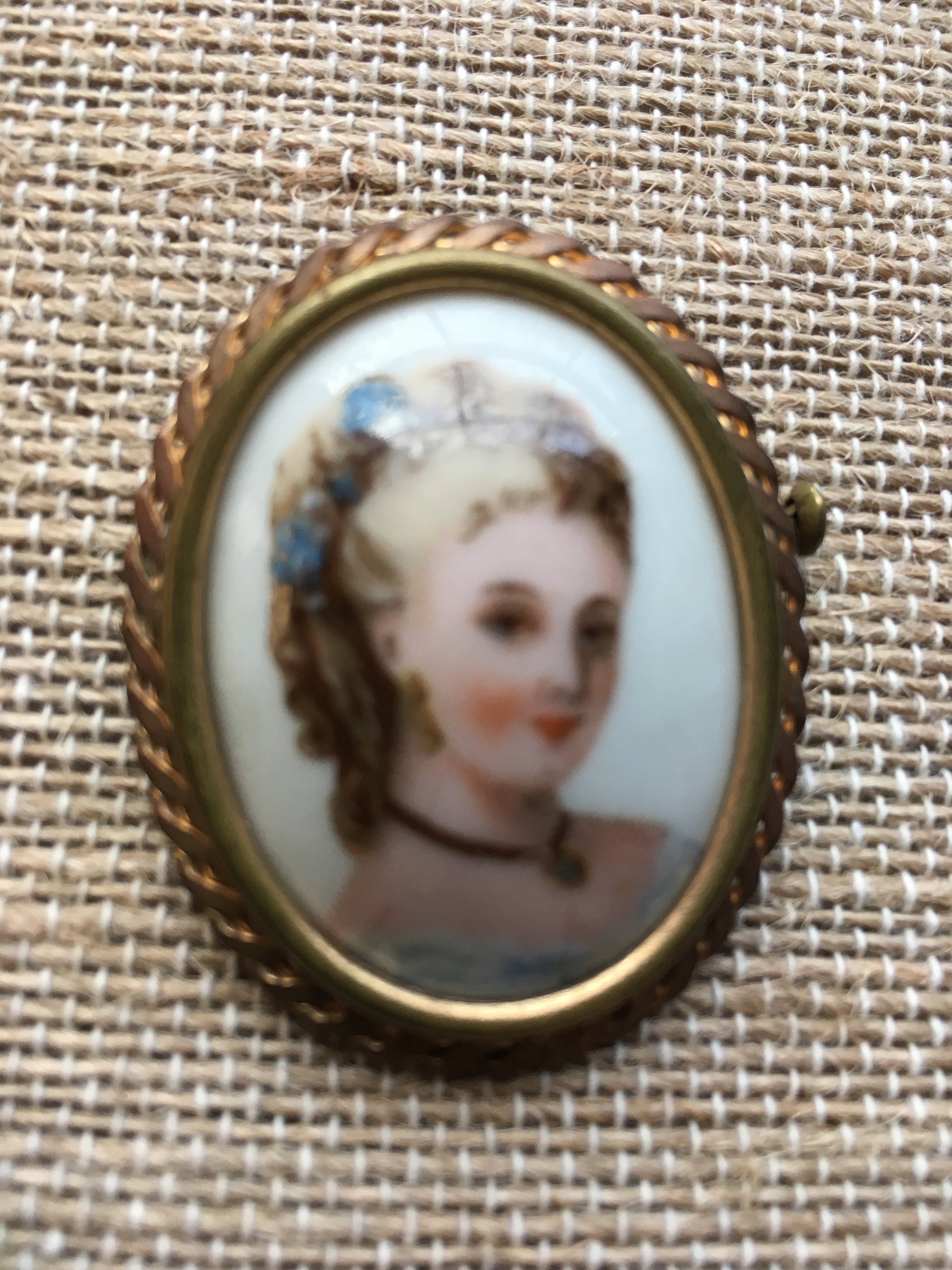 1890 Limoges Porcelain Hand Painted Cameo Brooch - Etsy