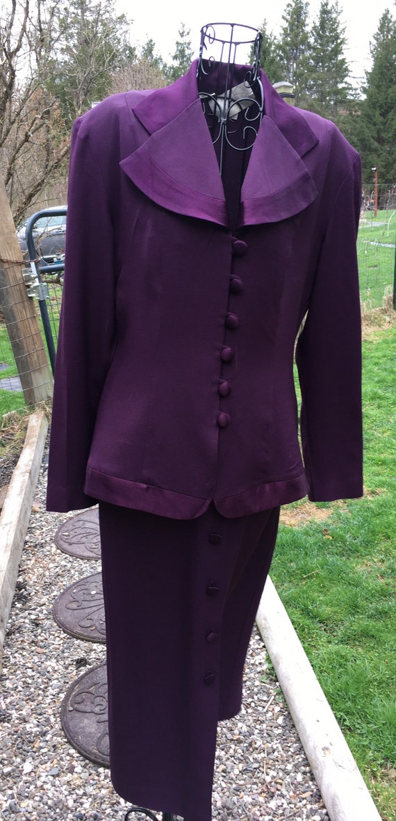 Vintage Studio One Purple Formal Skirt & Jacket, … - image 3