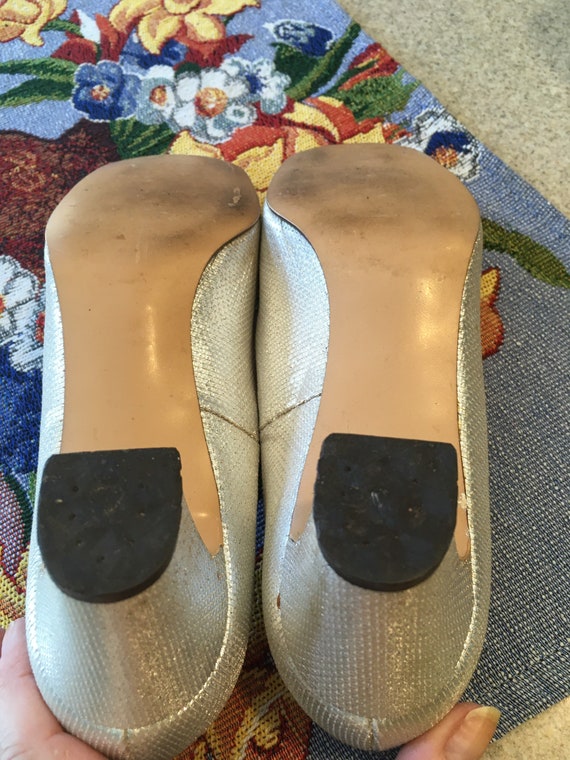 Vintage Di Orsini Originals Silver Shoes, Size 7 … - image 7