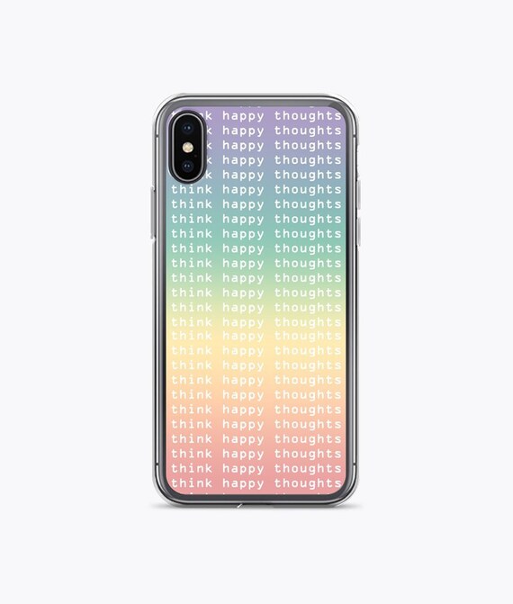 Happy Thoughts Clear Iphone Case Tumblr Grunge Aesthetic Etsy
