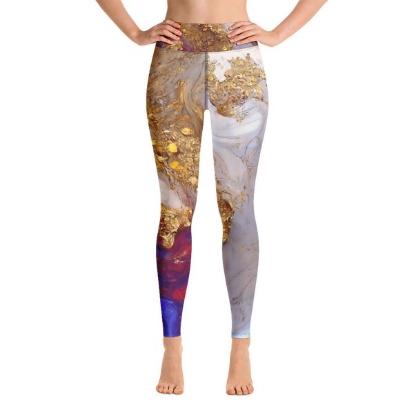 Marble Gym Leggings Etsy