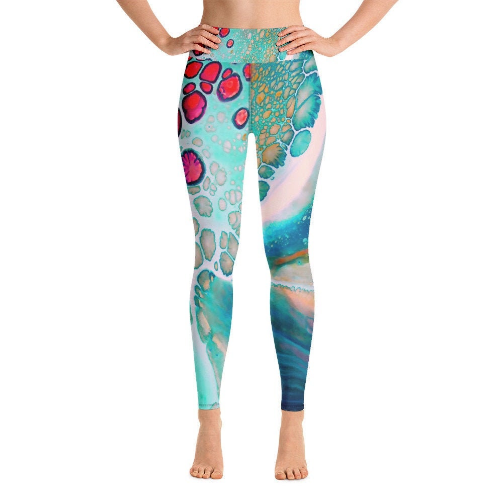 Abstract Marble Women Leggings Boho 
