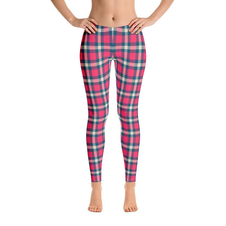 plaid yoga pants