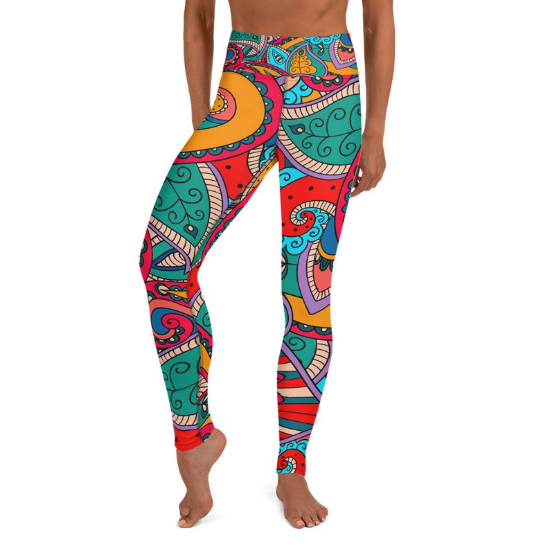 Tribal Pattern Workout Leggings With  International Society of Precision  Agriculture