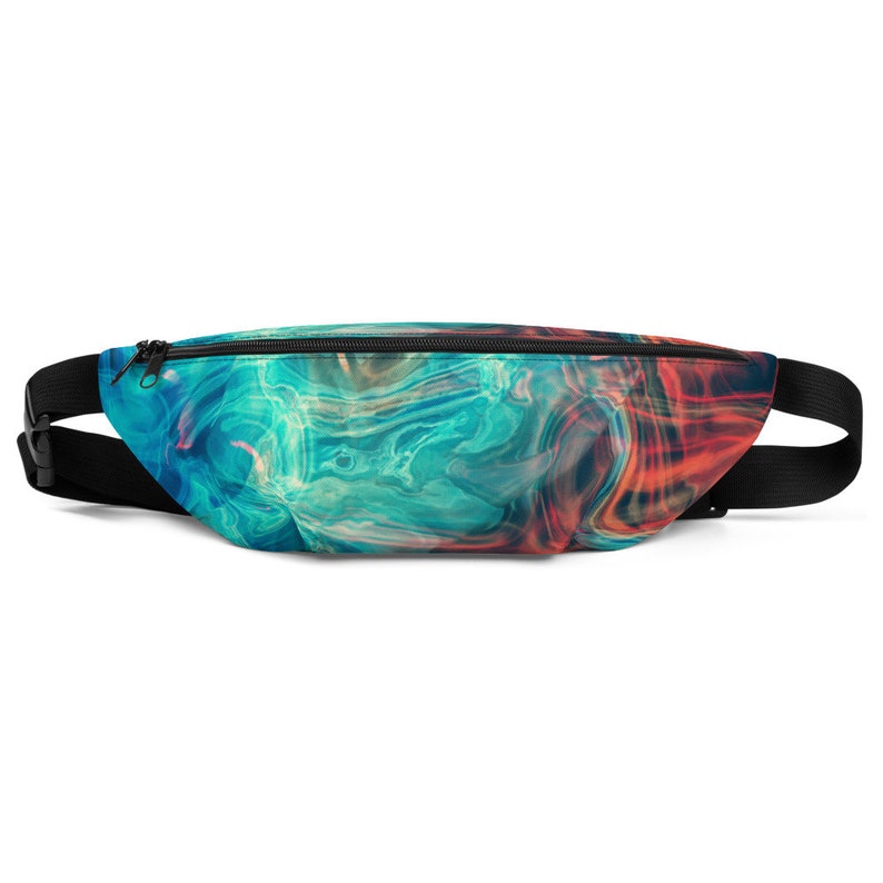 Fanny pack with colorful smoke design Festival bum bag
