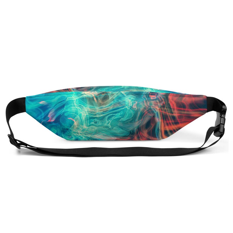 Fanny pack with colorful smoke design Festival bum bag