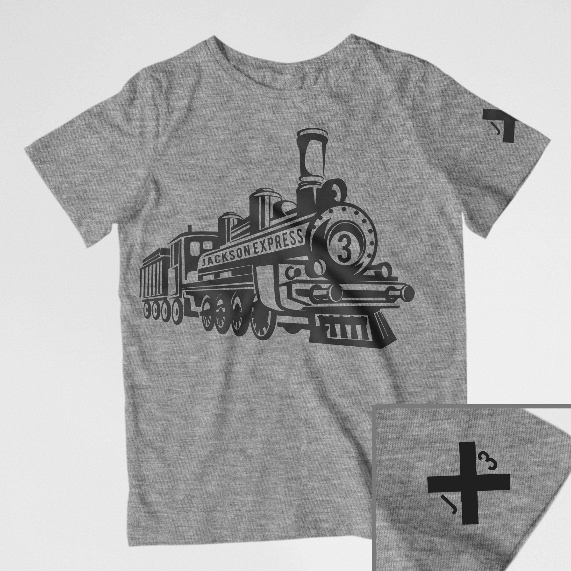 white shirt with train