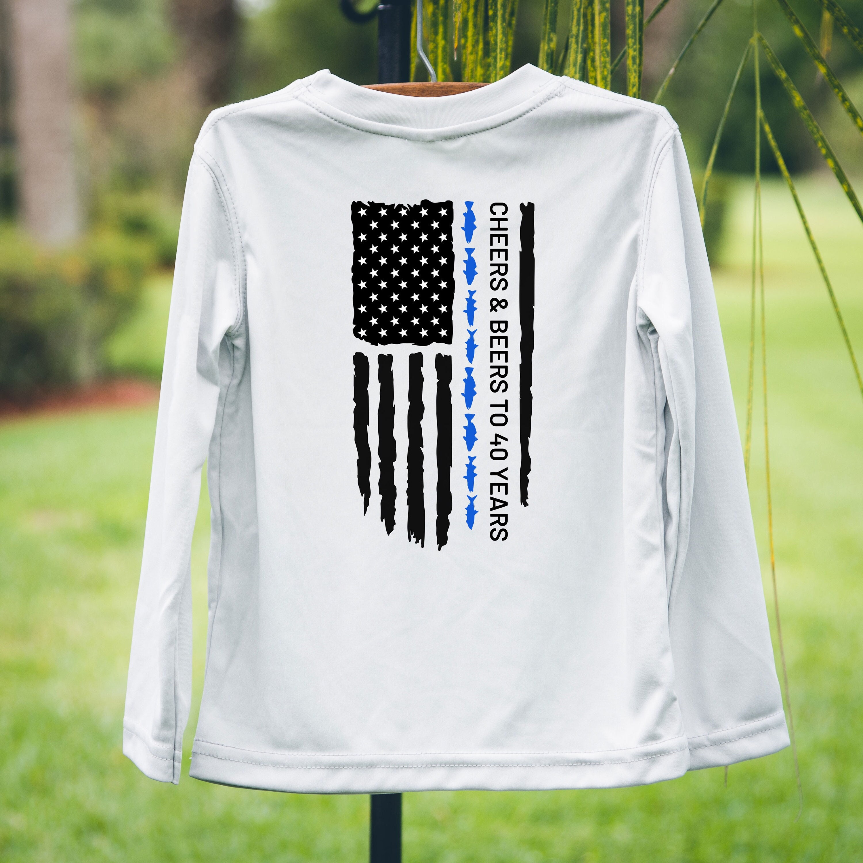 Police Thin Blue Line Fishing Shirt Sun Shirt UPF Performance Rash