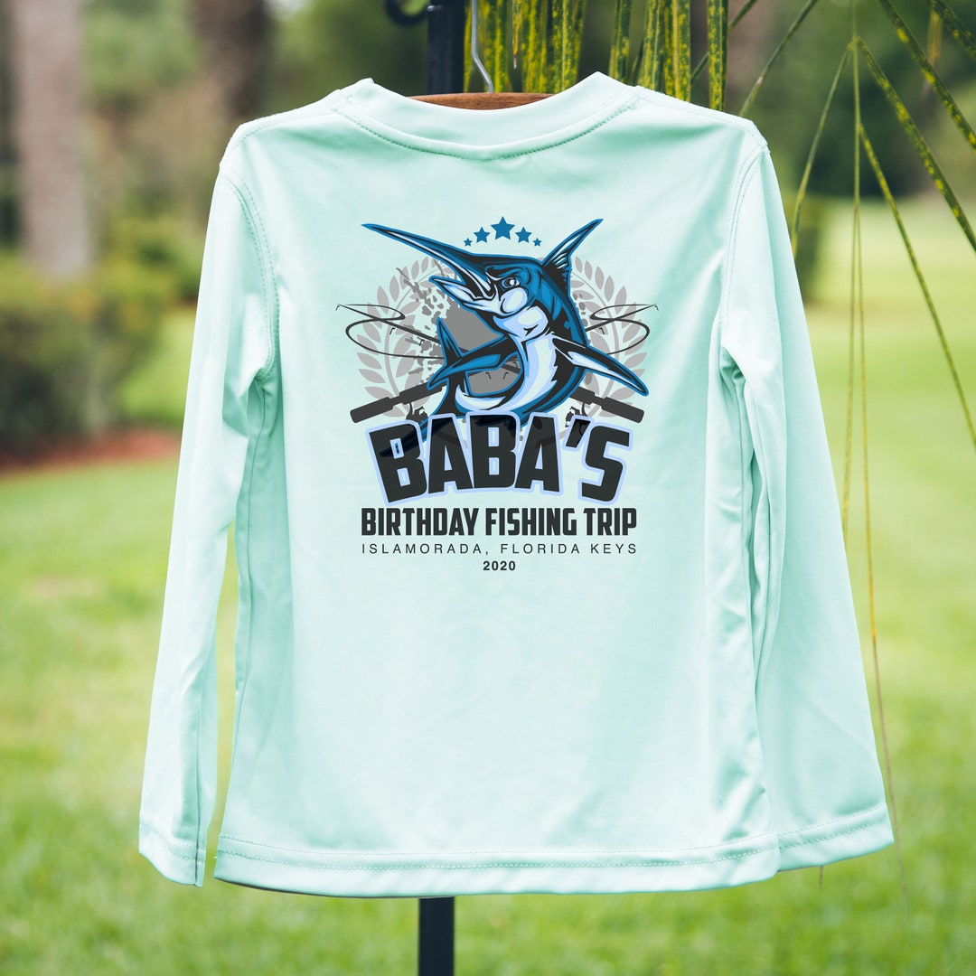 Buy Fully Customizable Fishing Shirt Sun Shirt UPF Performance Marlin Shirt  Rash Guard Sun Protection UPF 50 Solar Performance Family Vacation Online