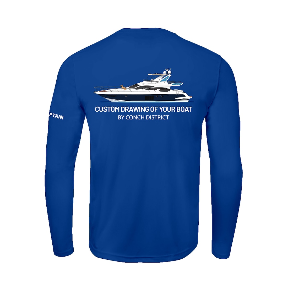 Custom Drawing of Your Boat Shirts Boat Drawing Shirts Matching Family